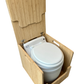 Laveo Dry Flush Portable Waterless Toilet Bamboo Lift top Cabinet Flat Pack Kit