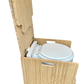 Laveo Dry Flush Portable Waterless Toilet Bamboo Lift top Cabinet Flat Pack Kit
