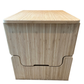 Laveo Dry Flush Portable Waterless Toilet Bamboo Lift top Cabinet Flat Pack Kit