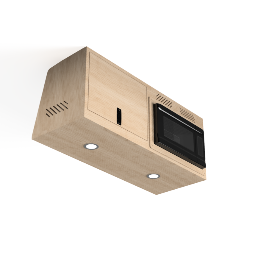 Microwave Cabinet with Storage for Sprinter, Transit and Promaster Van