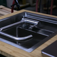 Stainless Steel Sink With Black Nano Coating and Folding Faucet