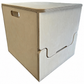 Laveo Dry Flush Portable Waterless Toilet Bamboo Lift top Cabinet Flat Pack Kit