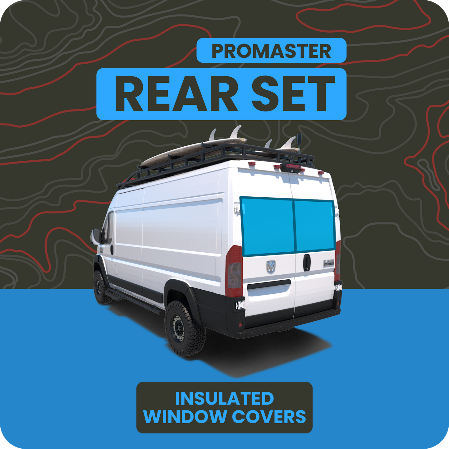 Promaster Rear Window Cover Set