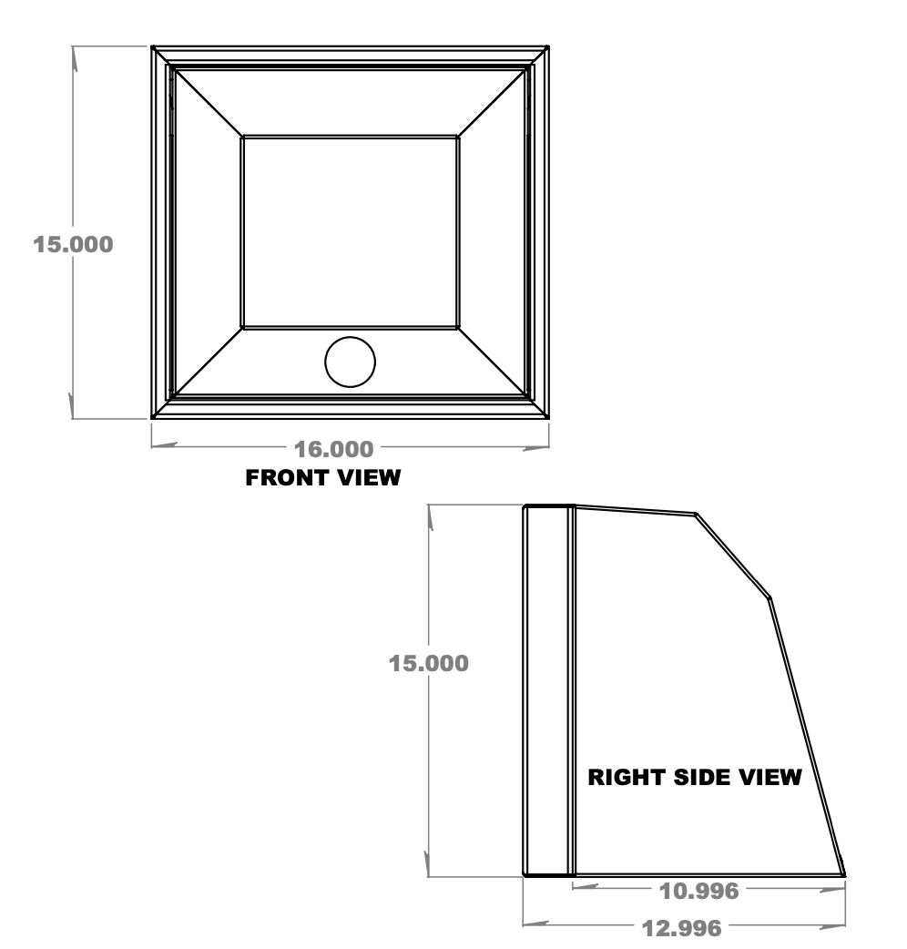 16" Upper Cabinet (Angled) - 16" x 13"x 15"