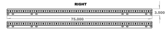 75" Single Supported Bed Rails (Pair)