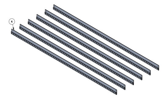 6 pieces Predrilled 75" J-Channel
