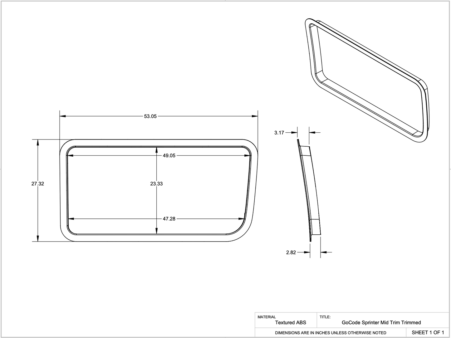 Mercedes Sprinter Driver Mid Trim Ring