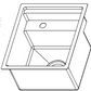 Stainless Steel Sink With Black Nano Coating and Folding Faucet