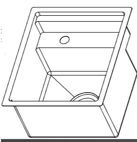Stainless Steel Sink With Black Nano Coating and Folding Faucet