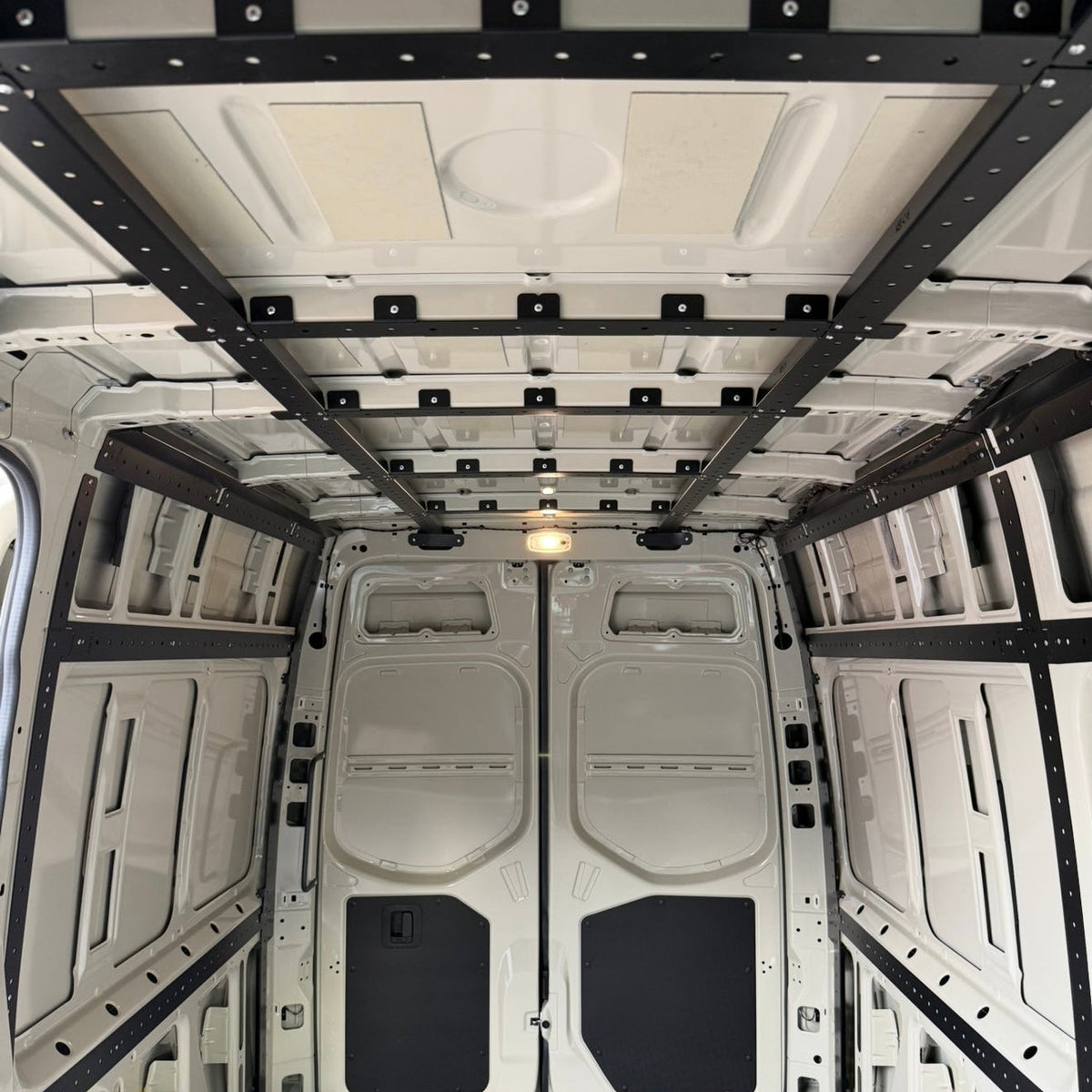2007–Present Mercedes Sprinter 144 High Roof Wall and Ceiling Brace Kit – Powder-Coated Steel