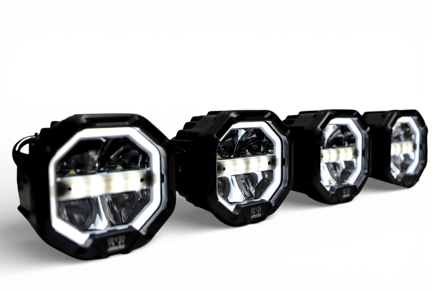 6 Light U-Con Interlocking Off Road LED Pod With Amber or White DRL Running Light