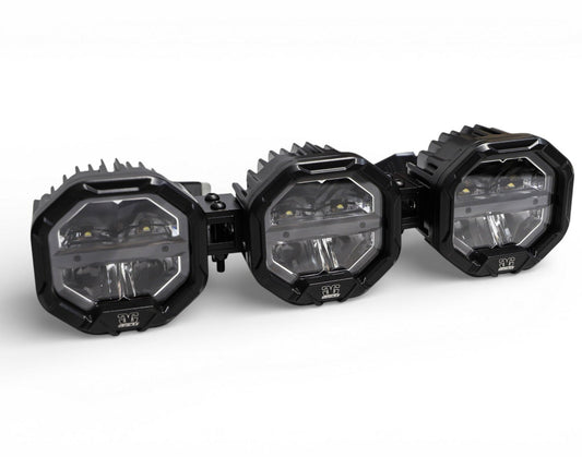 3 Light U-Con Interlocking Off Road LED Pod With Amber or White DRL Running Light