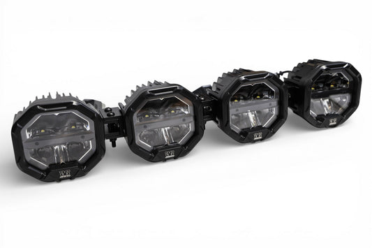 4 Light U-Con Interlocking Off Road LED Pod With Amber or White DRL Running Light