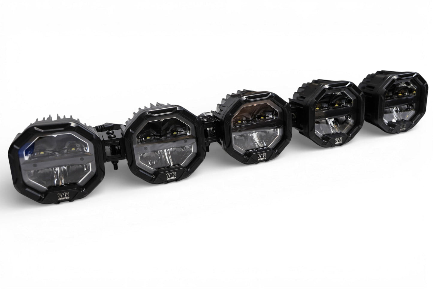 5 Light U-Con Interlocking Off Road LED Pod With Amber or White DRL Running Light
