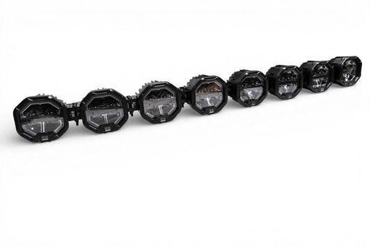 8 Light U-Con Interlocking Off Road LED Pod With Amber or White DRL Running Light