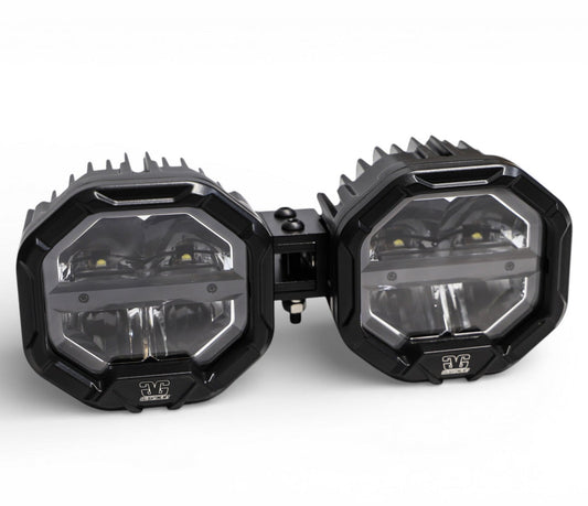 2 Light U-Con Interlocking Off Road LED Pod With Amber or White DRL Running Light