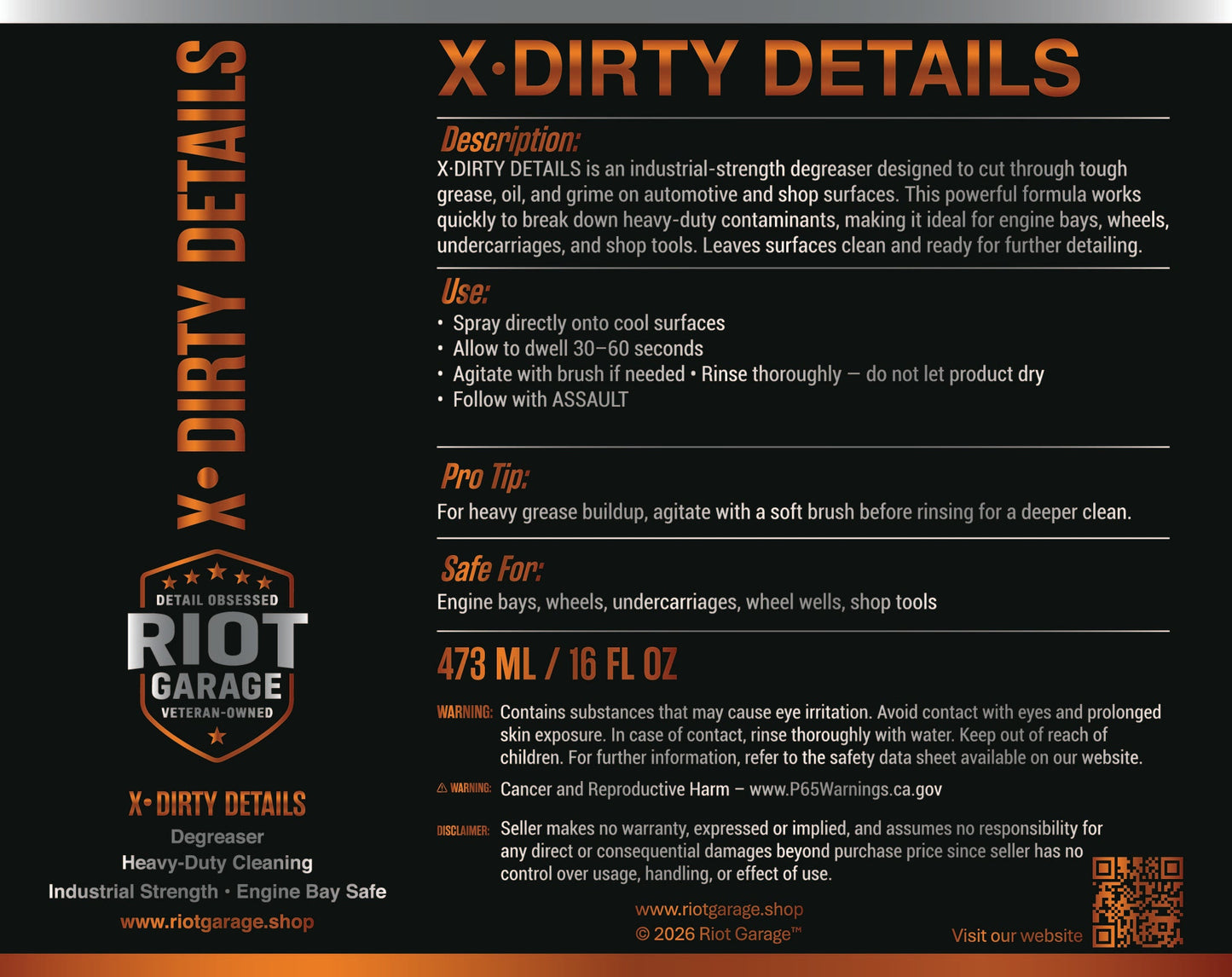 X-DIRTY DETAILS  - HD Degreaser