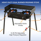 Flame King Outdoor Propane Double Dual Burner Cooker Stove