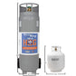 Flame King 100lb Empty Horizontal & Vertical Propane Cylinder with POL & Wheels