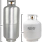 Flame King Lightweight Aluminum 40lb Propane Tank Cylinder Premium OPD Valve