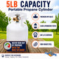 Flame King Portable 5lb Propane Tank LP Cylinder with OPD & Gauge