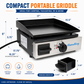 Flame King 17 inch LP Griddle with Small Regulator for RV pullout