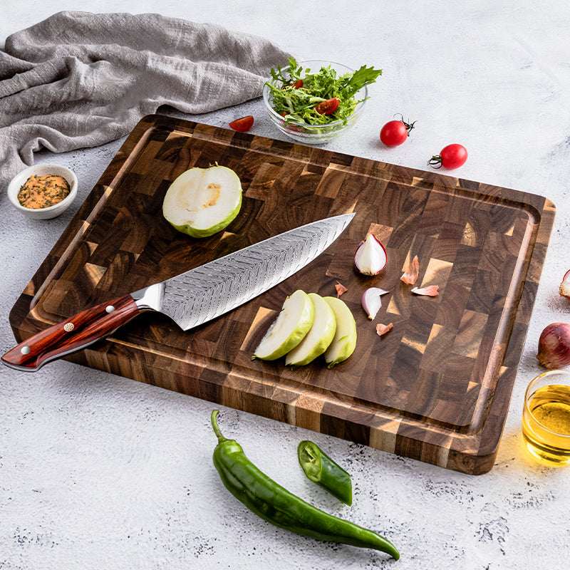 Personalized Handmade Walnut Checkered Cutting Boad