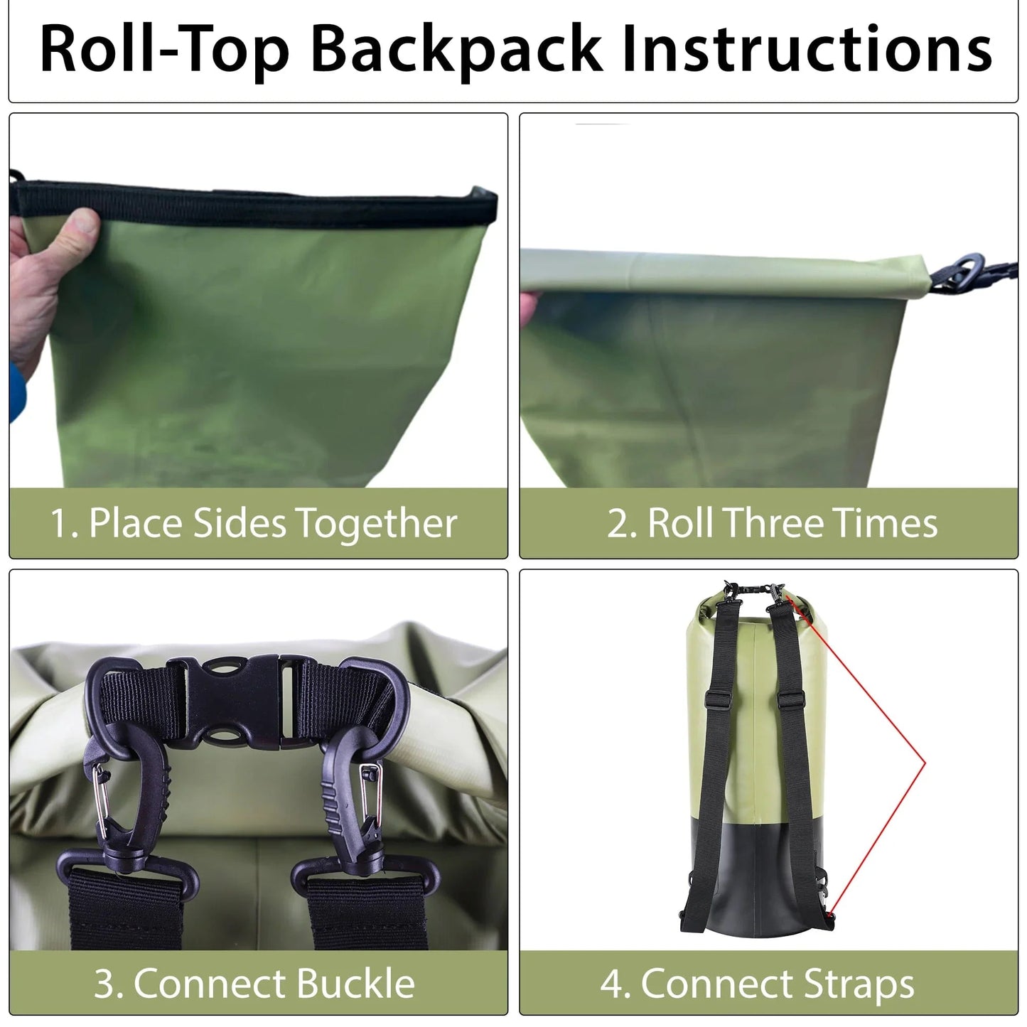 30L Waterproof Dry Bag – Roll-Top Kayak, Beach & Travel Gear Bag
