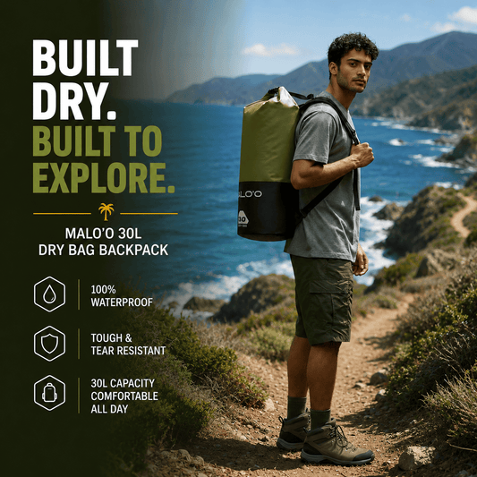 30L Waterproof Dry Bag – Roll-Top Kayak, Beach & Travel Gear Bag