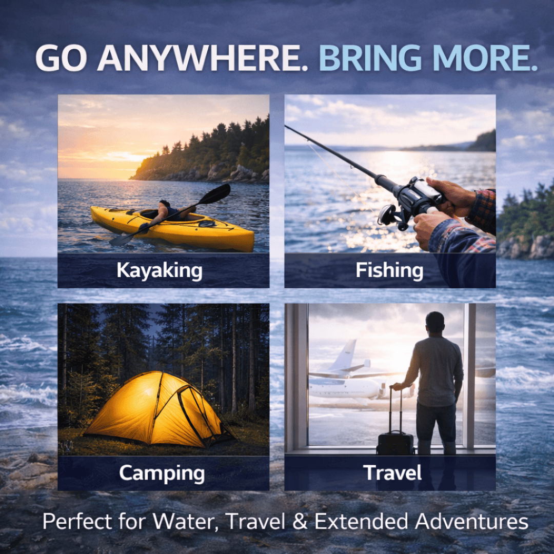 45L Waterproof Backpack – Roll-Top Dry Bag for Travel, Beach & Outdoor Gear
