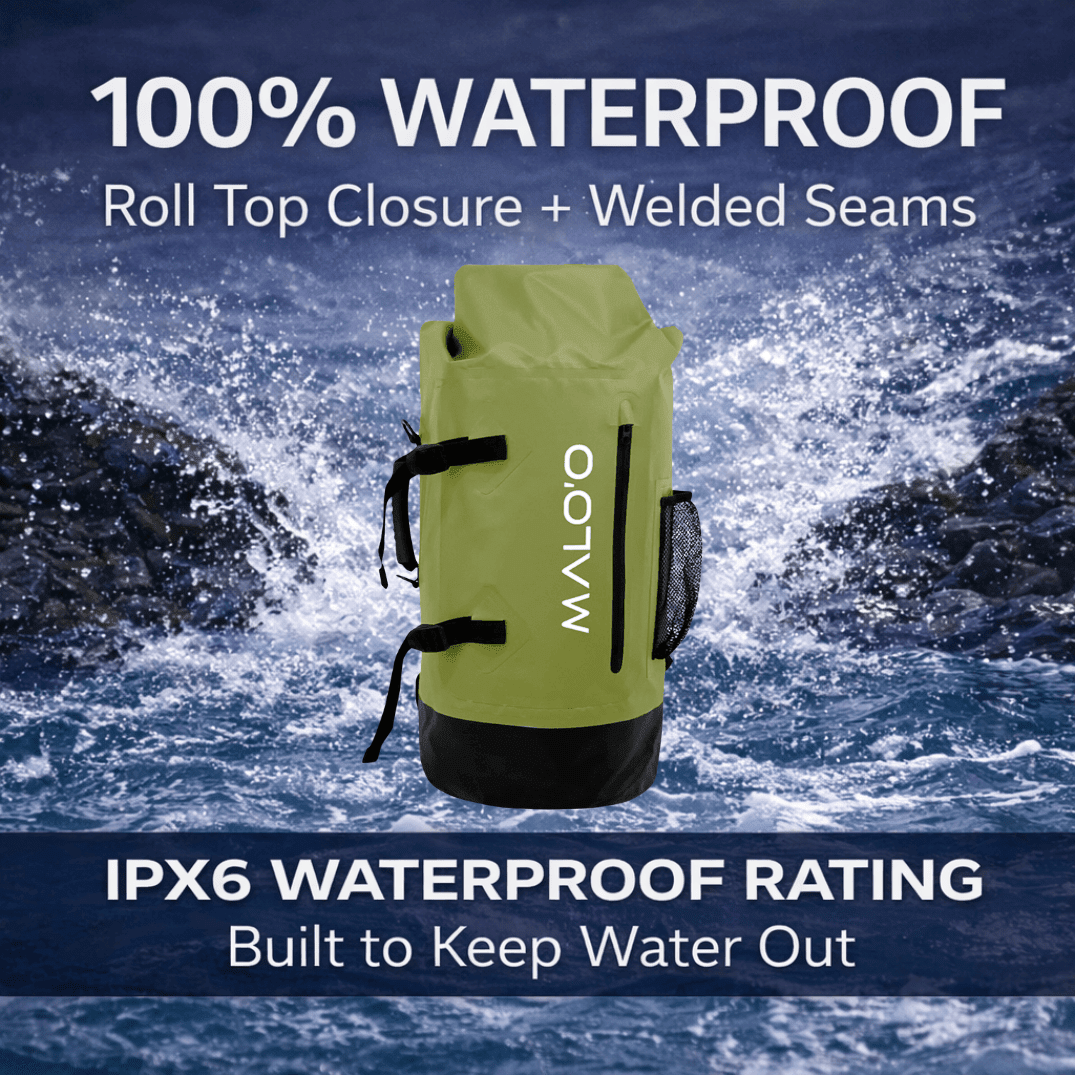 45L Waterproof Backpack – Roll-Top Dry Bag for Travel, Beach & Outdoor Gear
