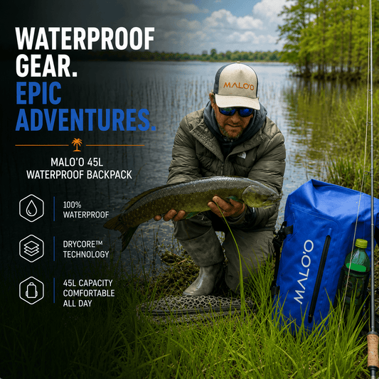 45L Waterproof Backpack – Roll-Top Dry Bag for Travel, Beach & Outdoor Gear