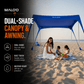 DualShade 10x10 Beach Canopy – Instant Sun Shelter & Vehicle-Mounted Awning
