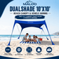 DualShade 10x10 Beach Canopy – Instant Sun Shelter & Vehicle-Mounted Awning