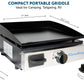Flame King 17 inch LP Griddle with Small Regulator for RV pullout