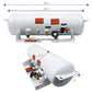 Flame King 5.9 Gallon ASME RV Trailer Propane Tank with Remote Valves & Solenoid