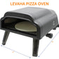 Flame King Outdoor Portable 14-inch Propane Pizza Oven Gas 360 Degree Rotating Stone