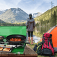 Flame King Portable 3 Burner Grill Propane Gas Camping Stove Toast Tray