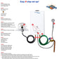 Flame King Tankless Outdoor Portable Camping Hot Shower Propane Gas 10L 2.64GPM Water Heater 68,000 BTU