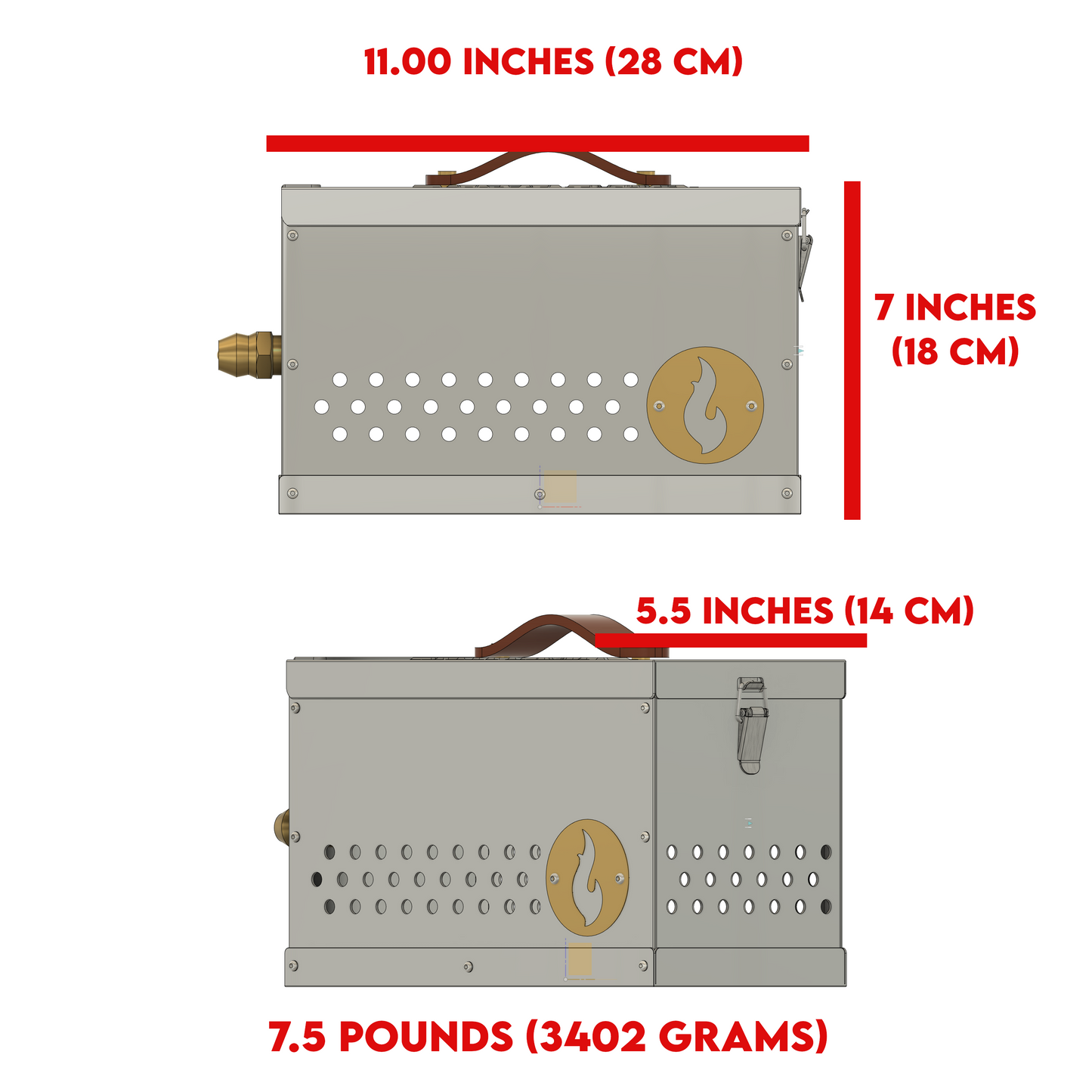 Reserve the Hekla now! The Hekla: 304 Stainless Steel LavaBox with Dual-Burner