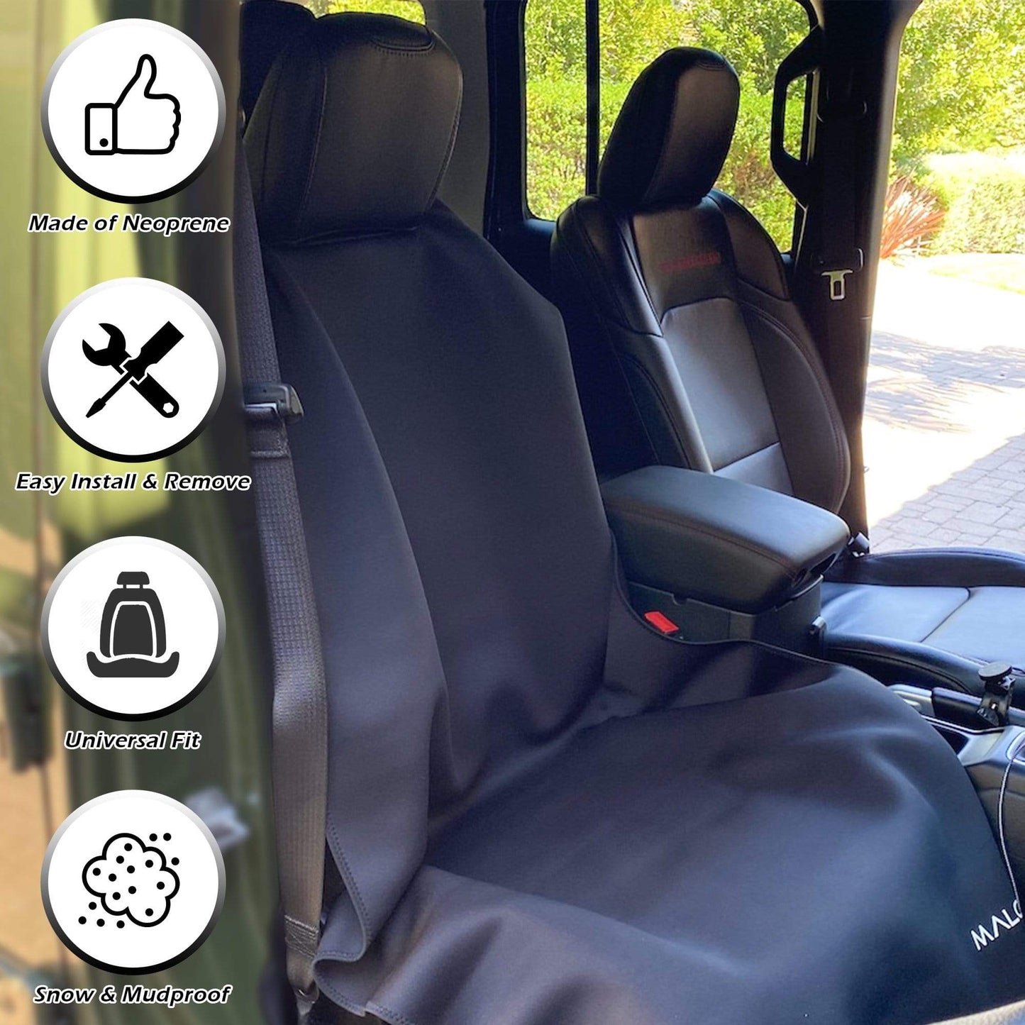 SeatGuard Waterproof Car Seat Cover (2-Pack) – Durable Seat Protector for Beach, Gym & Pets