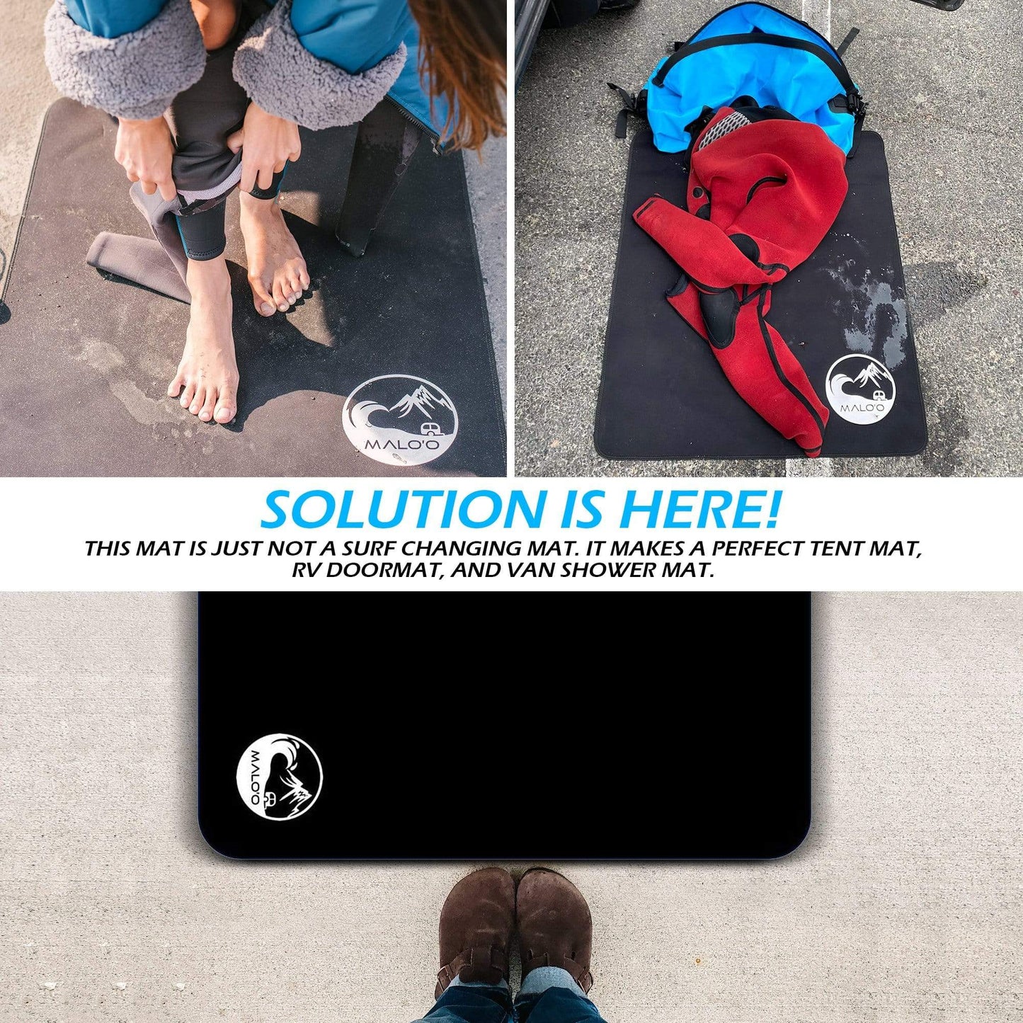 Malo'o Shoreline Changing Mat – Quick-Dry Surf Changing Mat for Beach & Travel