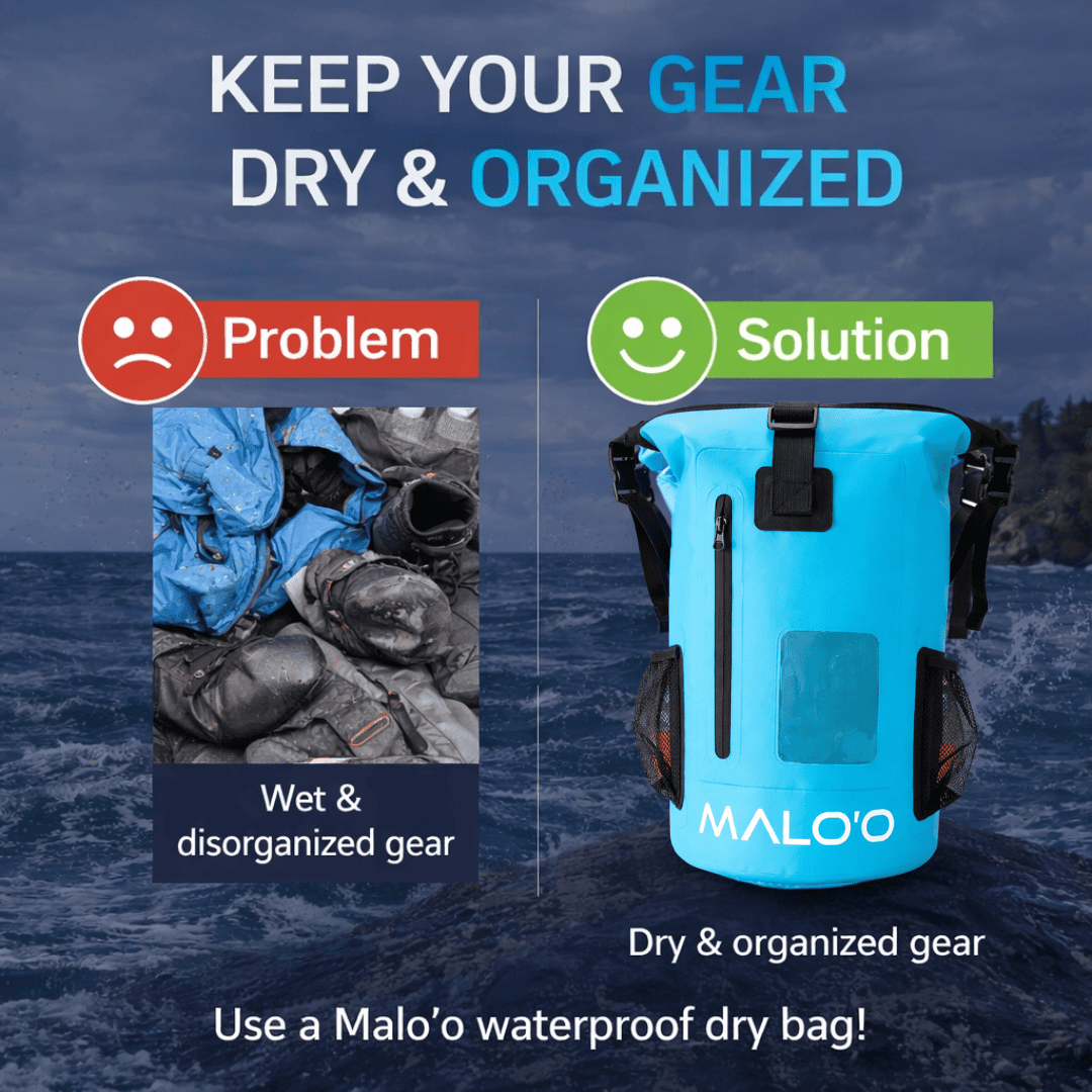 30L Waterproof Backpack – Roll-Top Dry Bag for Beach, Travel & Outdoor Gear