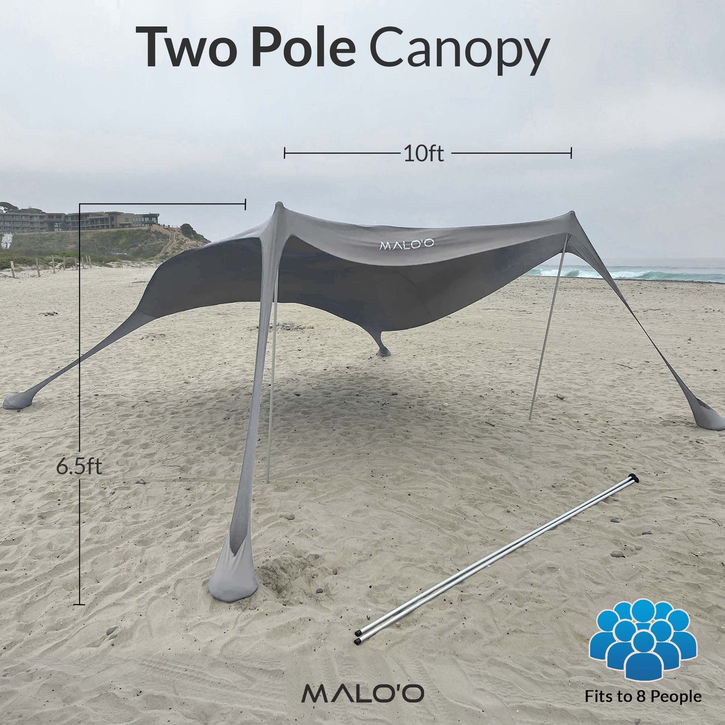 DualShade™ 10x10 - Instant beach shade. Vehicle-ready awning