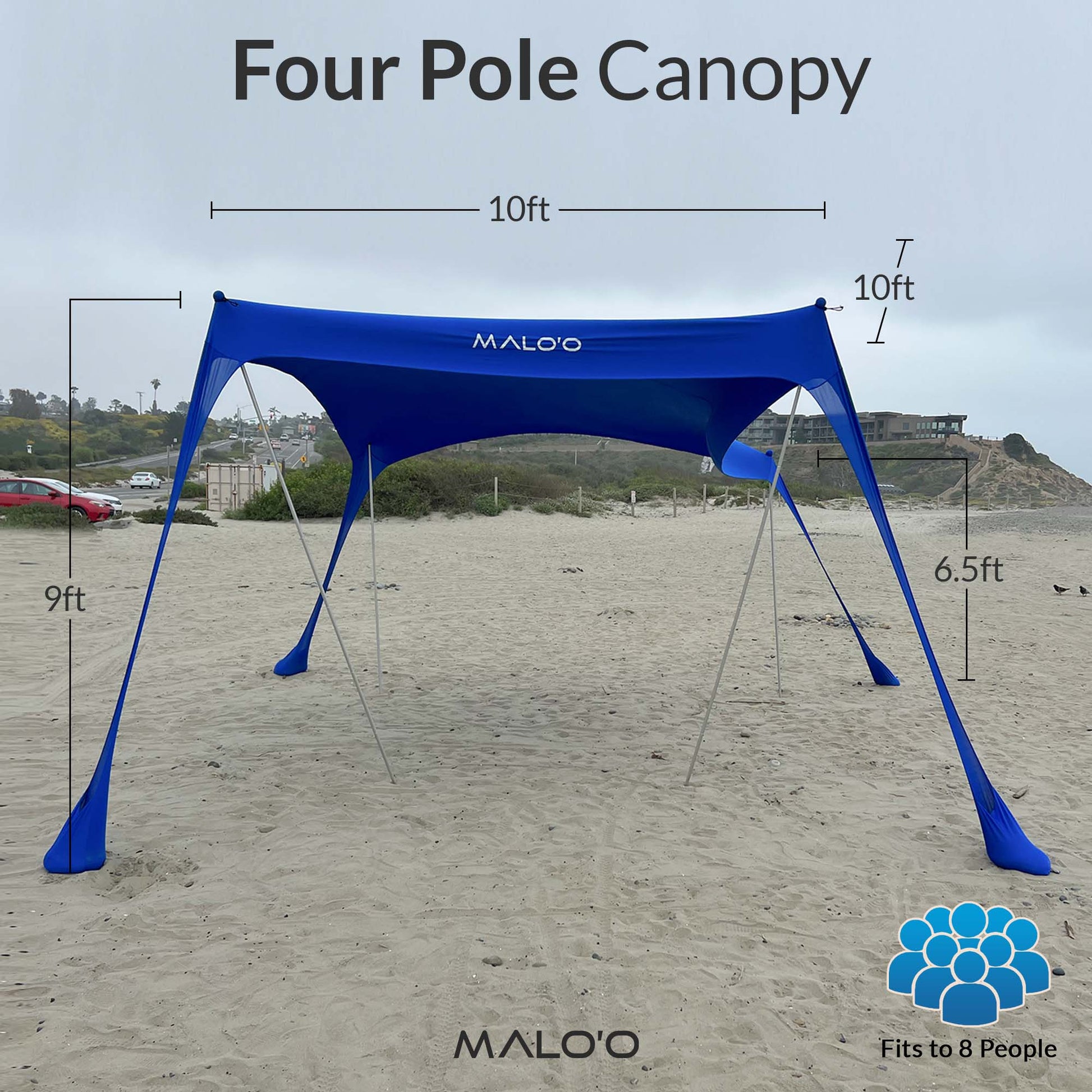 DualShade™ 10x10 - Instant beach shade. Vehicle-ready awning