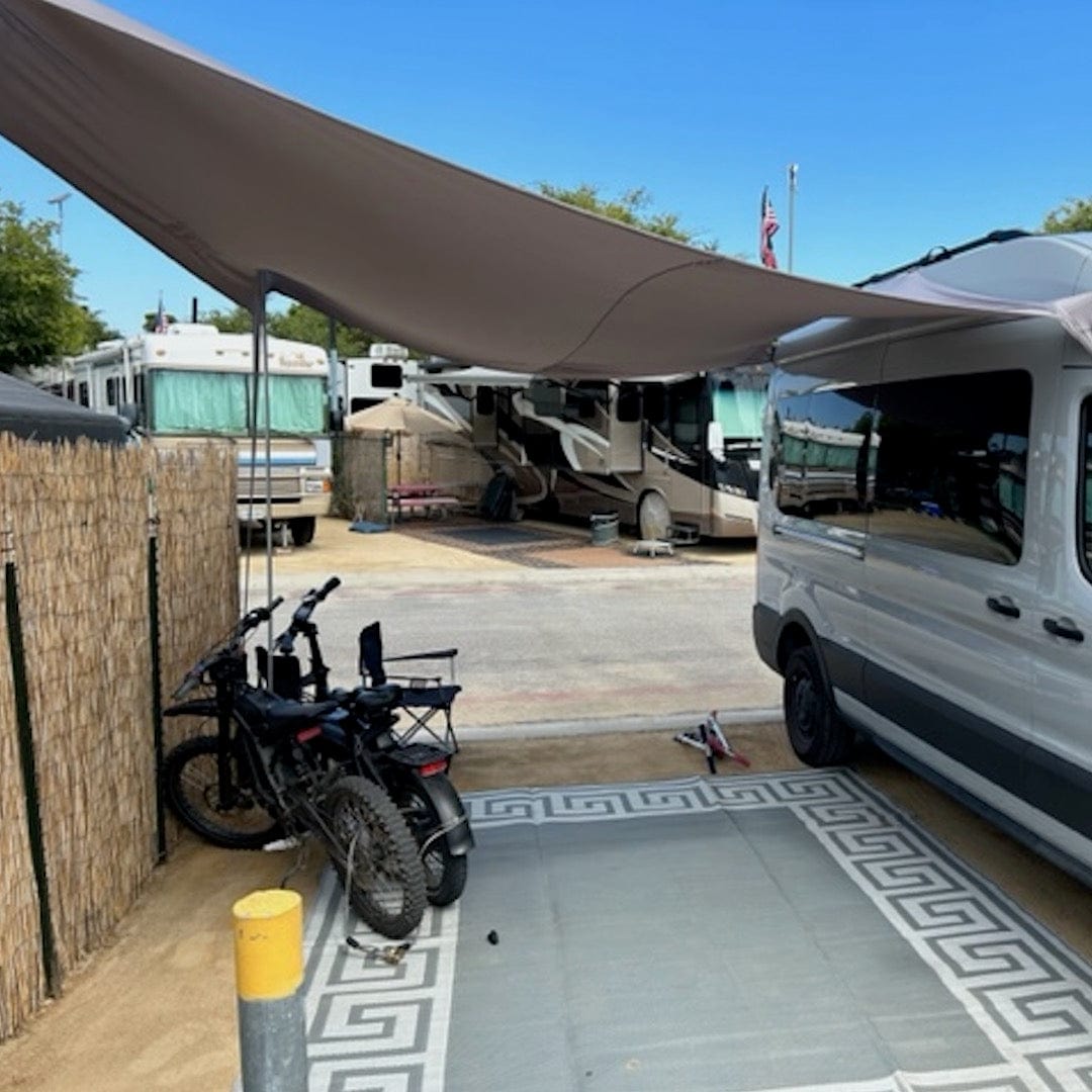 DualShade™ 10x10 - Instant beach shade. Vehicle-ready awning