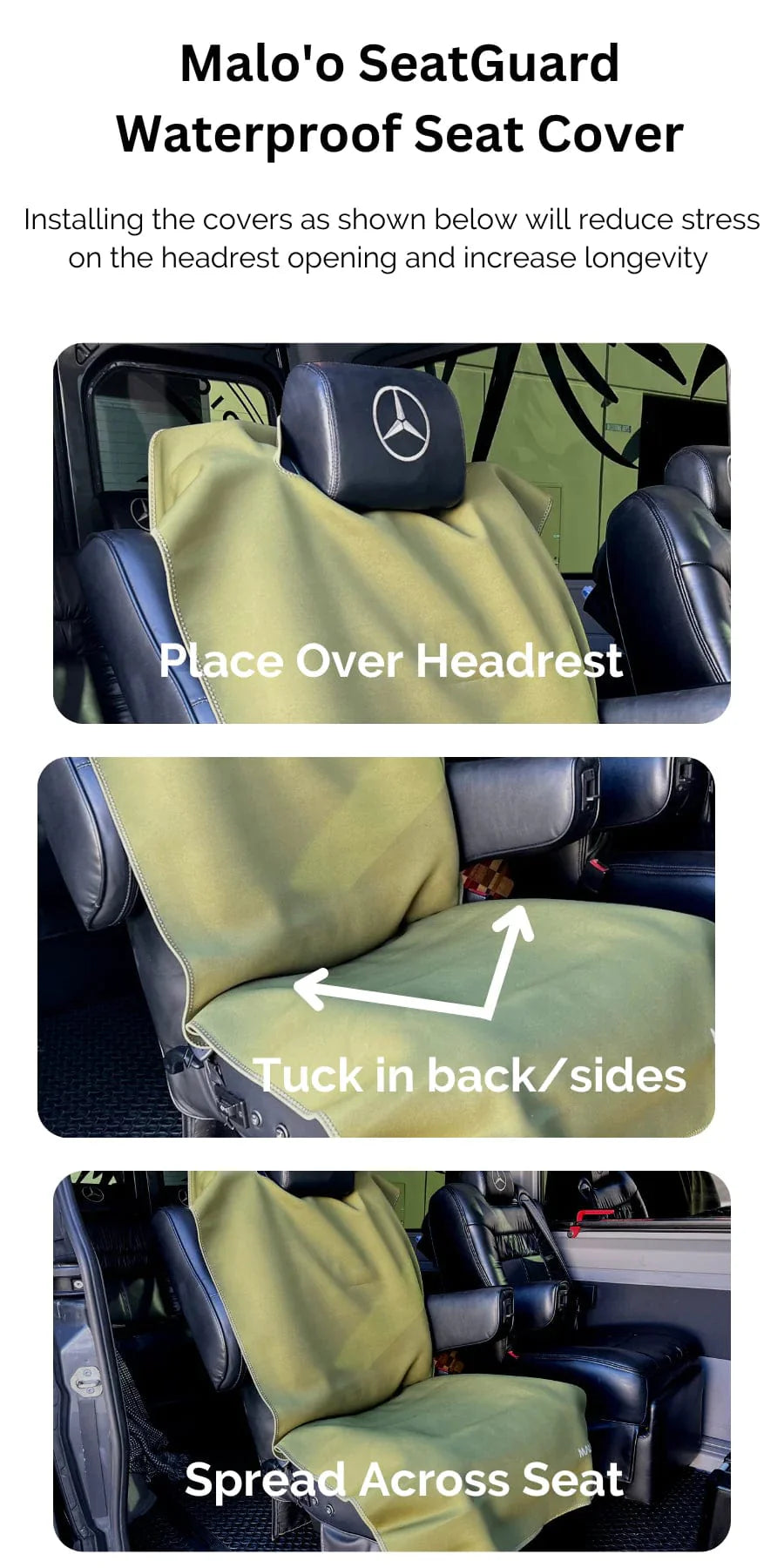 SeatGuard Waterproof Car Seat Cover (2-Pack) – Durable Seat Protector for Beach, Gym & Pets