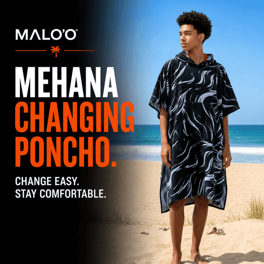 Mehana Changing Poncho – Quick-Dry Surf Poncho & Hooded Towel for Beach & Water Adventures