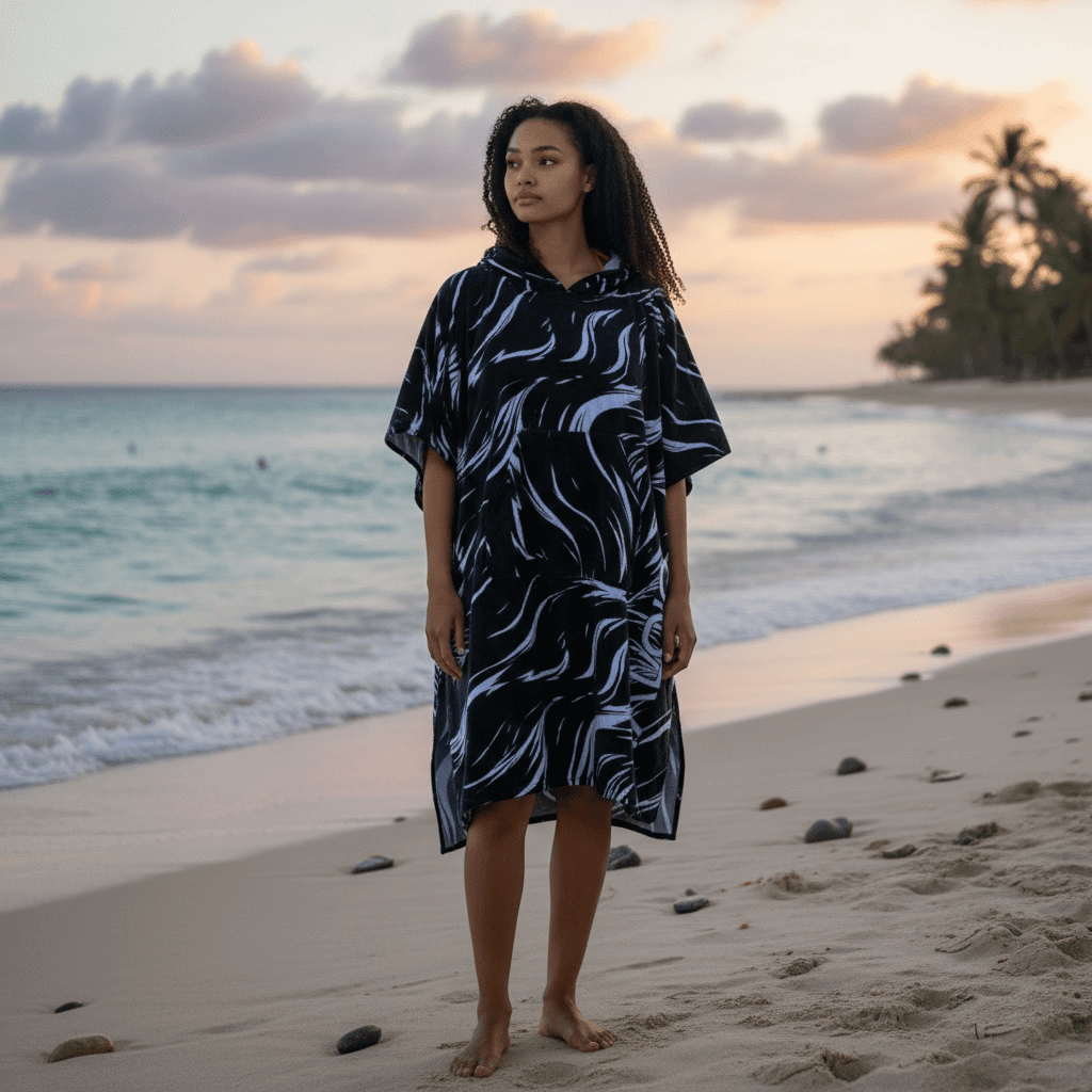Mehana Changing Poncho – Quick-Dry Surf Poncho & Hooded Towel for Beach & Water Adventures