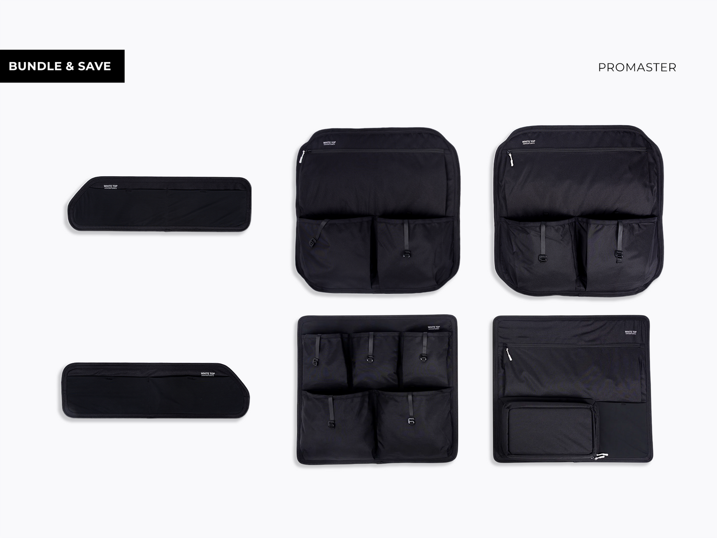Ram Promaster Rear Door Storage Panels Bundle (Upper, Middle & Lower)